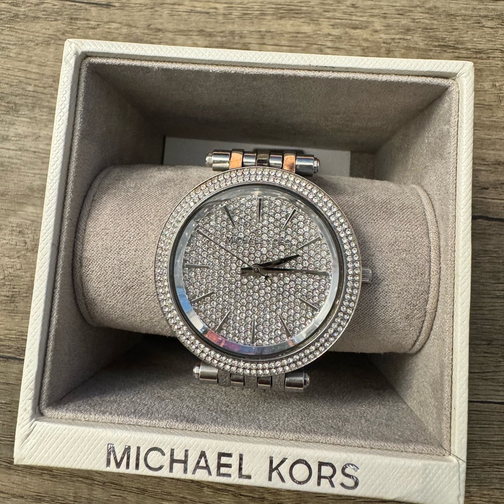 Michael Kors Silver Crystal Watch